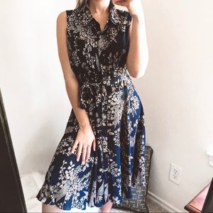 nanette lepore - silk floral midi wrap dress